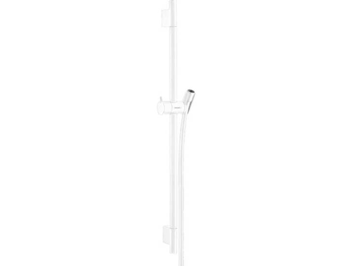 hansgrohe Unica Barre de douche S Puro 65 cm avec flexible de douche\, blanc mat\, 28632700