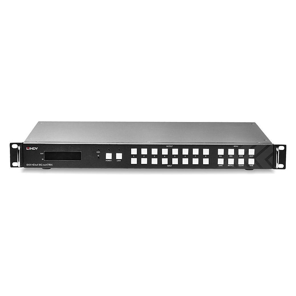 Lindy 8x8 HDMI 18G Matrix with Video Wall Scaling (38260)