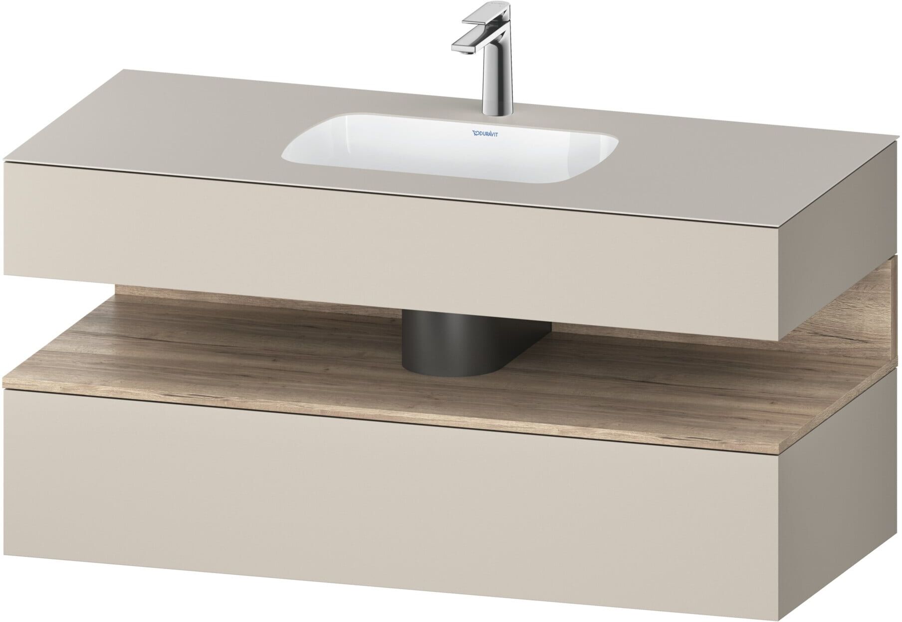 Duravit Einbauwaschtisch-Möbel-Set Qatego 120x55x60cm, E Ma/t ma, Konsolen-Waschtischunterbau (QA4787055910000)