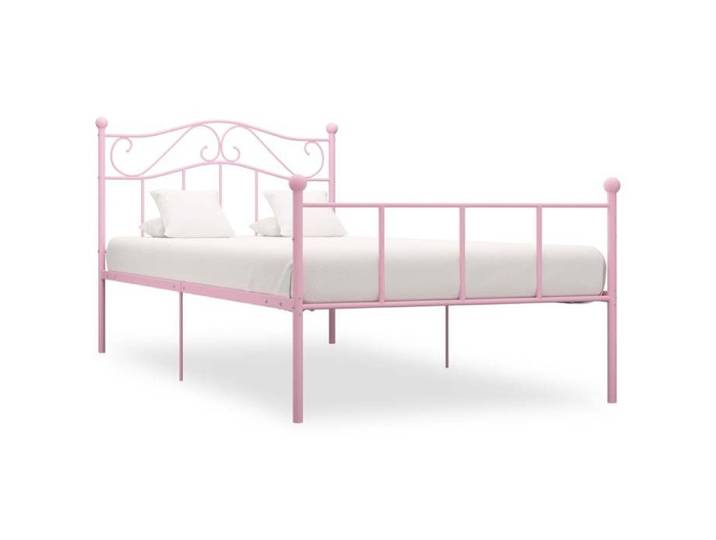 CHIC Lit adulte 1 place - 90x200 cm Structure/Cadre de lit rose métal 90x200 cm #Sara19331