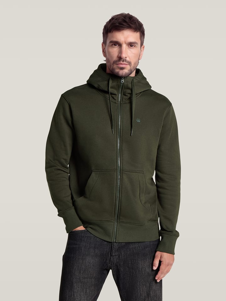 G-Star Sweatjacke in Khaki - S