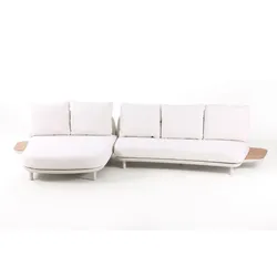 Segarda Loungemöbel-Set Barcelona 2 tlg. Aluminium Natur / Beige