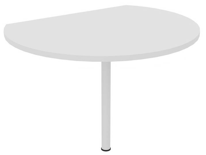 Extension de convivialité Biospace - Ø.80 x H.72 cm - Plateau Blanc - Pied tube Blanc