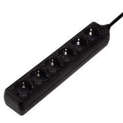 hama 00047759 Steckdosenleiste 6-fach, 1,4 m, Schwarz