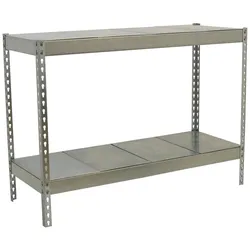 SimonRack Industrieregal, 900x1200x750 mm, 400 kg am Biegepunkt, 2 Metallböden, Garagenregal, Verzinkt- Ecoforte