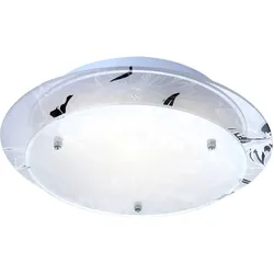 LED Deckenleuchte Deckenlampe Wohnzimmerlampe Farbwechsel Weiß Glas D 25 cm