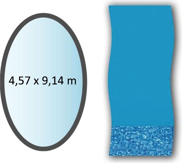 4,57 x 9,14 m ovale wirbelauskleidung für oberirdische pools Swimline LI1530SB