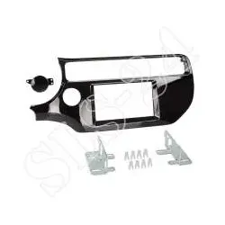 Kia Rio (UB) Facelift ab 03/2015 2-DIN Einbaurahmen Radioblende Piano-schwarz...