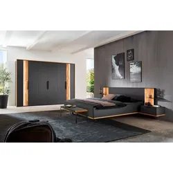 Wöstmann Schlafzimmer-Set WSL 8800 4tlg. Lack Grau Graphit