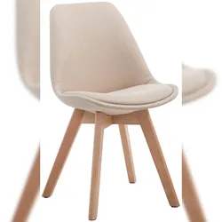 CLP Esszimmerstuhl Borneo Stoff creme/natura