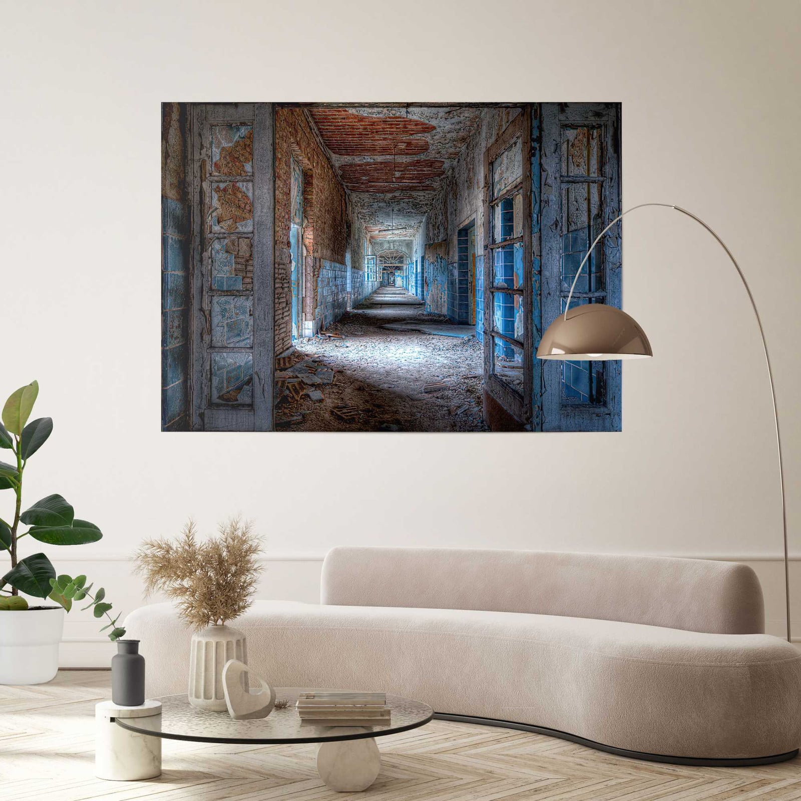 home24 Poster Giant XXL Urban Heaven Blauw, 100 x 140 cm