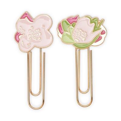 Metall-Clips 2er Set Blumen, Pink Matcha