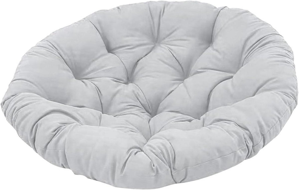 Merkloos Rond Hangstoelkussen voor Volwassenen - Lichtgrijs - Diameter: 50 cm