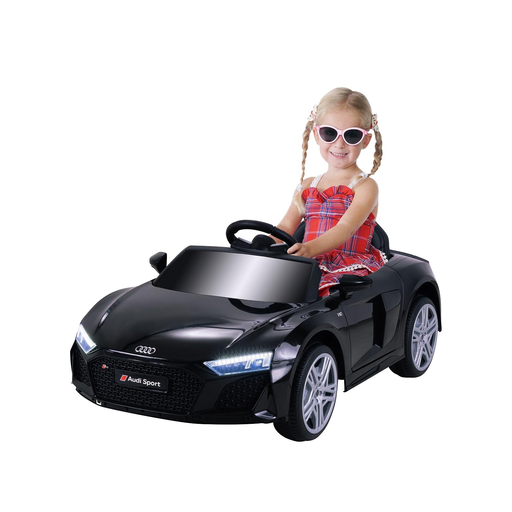 Kinder-Elektroauto Audi R8 Spyder lizenziert, 60 Watt, LED-Scheinwerfer, Musik, Hupe, Fernbedienung, (Schwarz)
