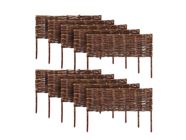 Beeteinfassung Weide geflochten 10er Set 60 x 20 cm