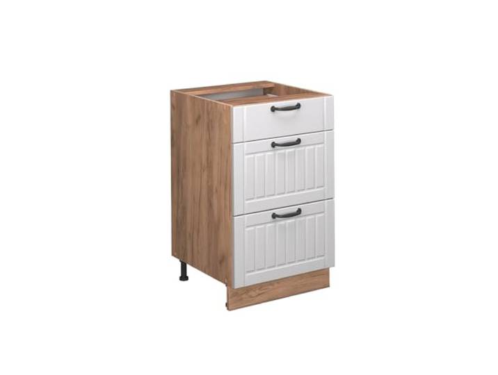 Vicco Küchenunterschrank Fame-Line, Weiß Landhaus, 50 cm