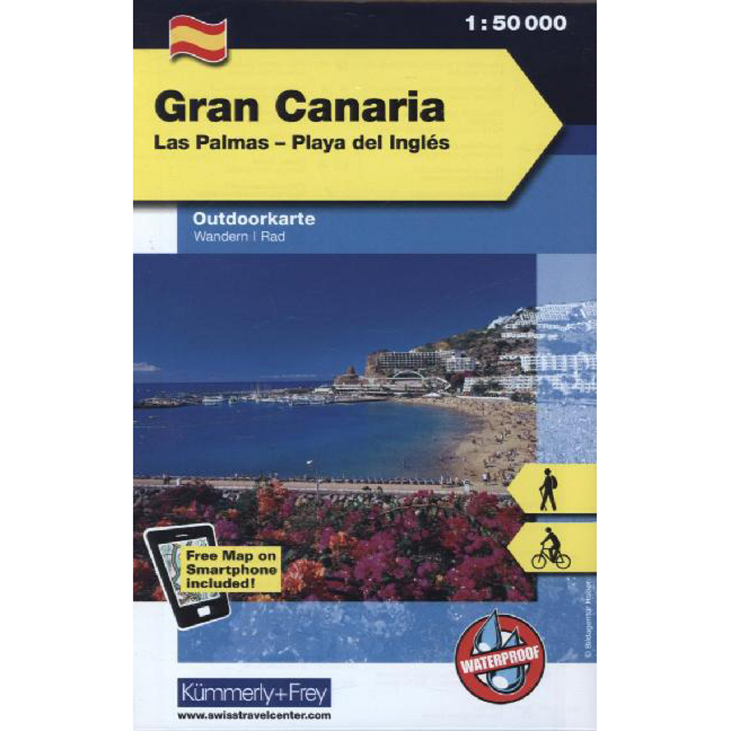 Kümmerley&Frey Gran Canaria Outdoorkarte Topografische Karten
