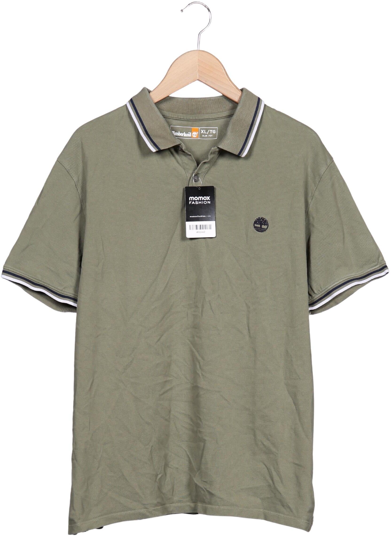 Timberland Herren Poloshirt, Grün, Gr. XL, Baumwolle - Second Hand