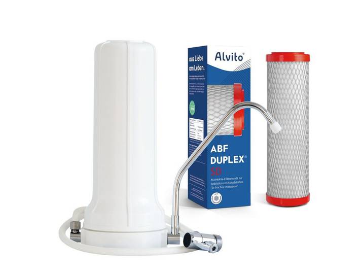 Alvito Wasserhahn-Wasserfilter, Alvito Auftisch Basic Wasserfilter Set Pure (inkl. Duplex SD)