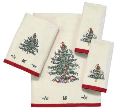 Spode® Christmas Tree 4-Piece Towel Set (BH2T) - 4 Piece Towel Set