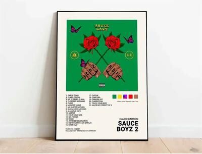 Inspire Essentials Nordic Rap Music Poster Canvas Latin Artist Wall Art Room Decor 12 11.81 X 15.75 In