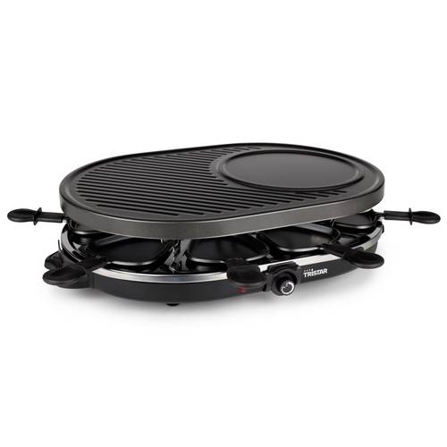 Tristar RA-2996 Raclette 8Pfännchen, Antihaftbeschichtung Schwarz