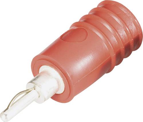 Schnepp ÜS 2040 Federkorbstecker Stecker 2mm - Buchse 4mm Rot
