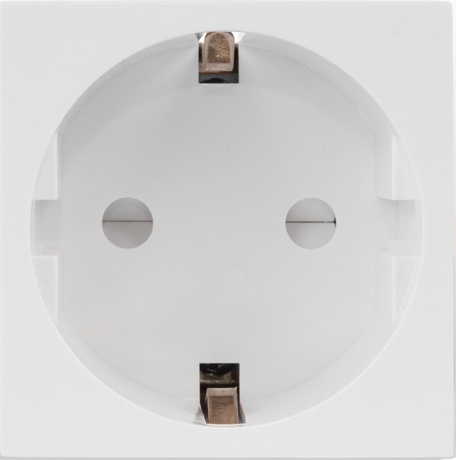 Maclean Schuko inbouwstopcontact zonder frame, wit