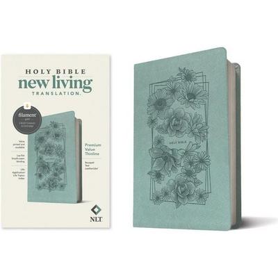 NLT Premium Value Thinline Bible, Filament Enabled (Leatherlike, Bouquet Teal), Gebundene Ausgabe von New Living Translation, Tyndale House