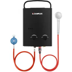 Camplux 5L Gasdurchlauferhitzer Schwarz 50mbar