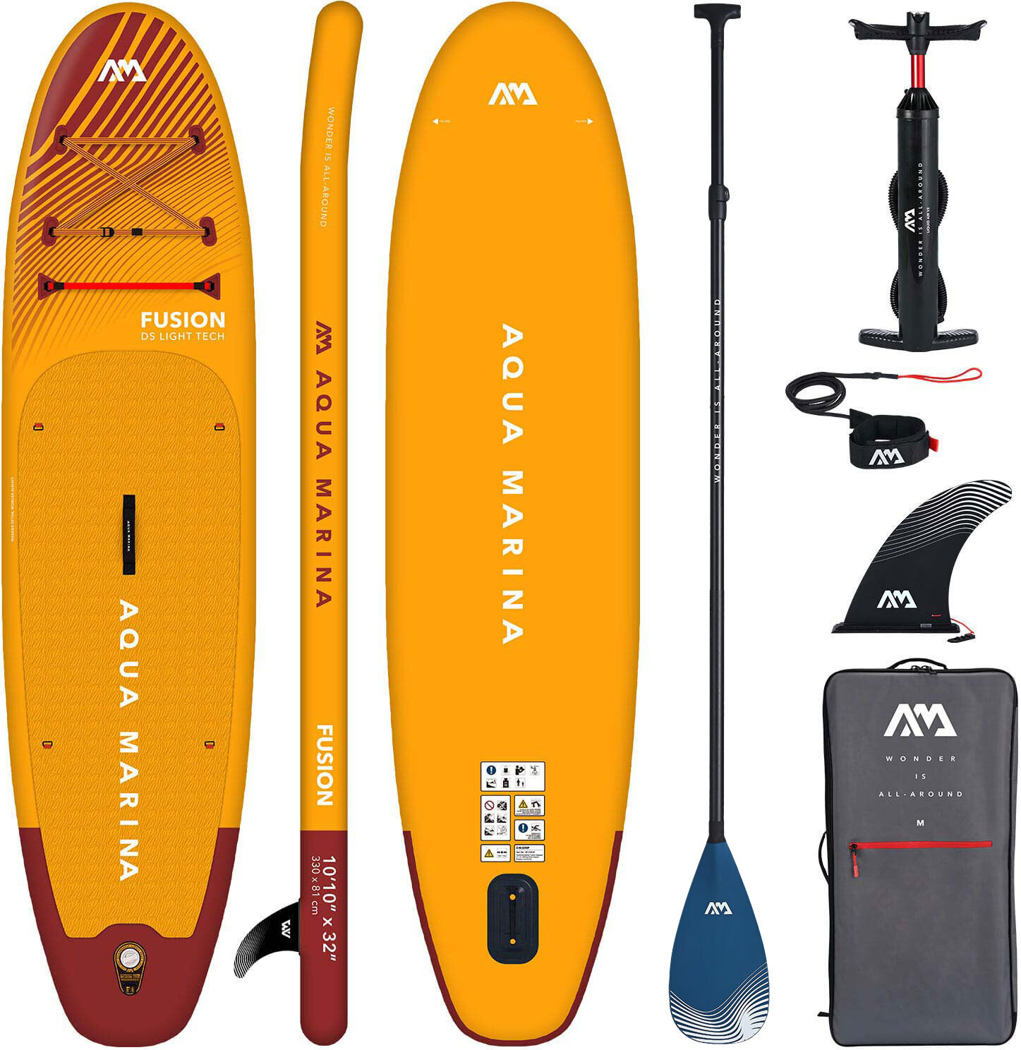 Aqua Marina Fusion 10'10" SUP Brett BT-23FUP + Carbon Paddel