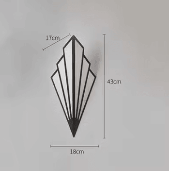 Inspire Curations Nordic Fan Shaped LED Wall Sconce black cool White(5500 7000k)