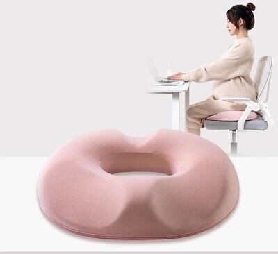 Healfit Counter Postoperative Memory Cotton Cushion, Tailbone Relief, Hemorrhoid Decompression, Office Seat Comfort pink