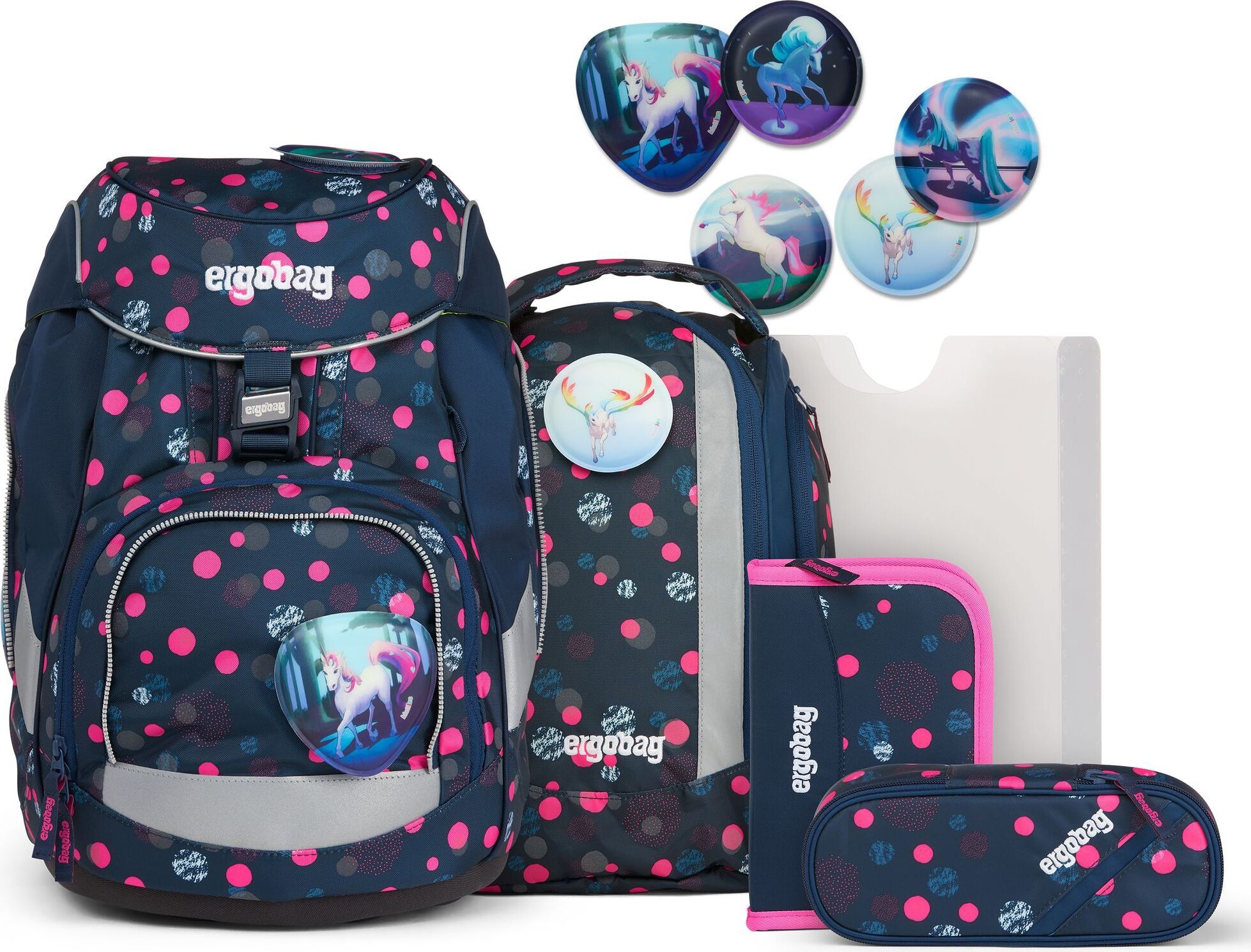 Ergobag Pack Schulrucksack-Set (6-tlg.) PhantBärsiewelt Glow