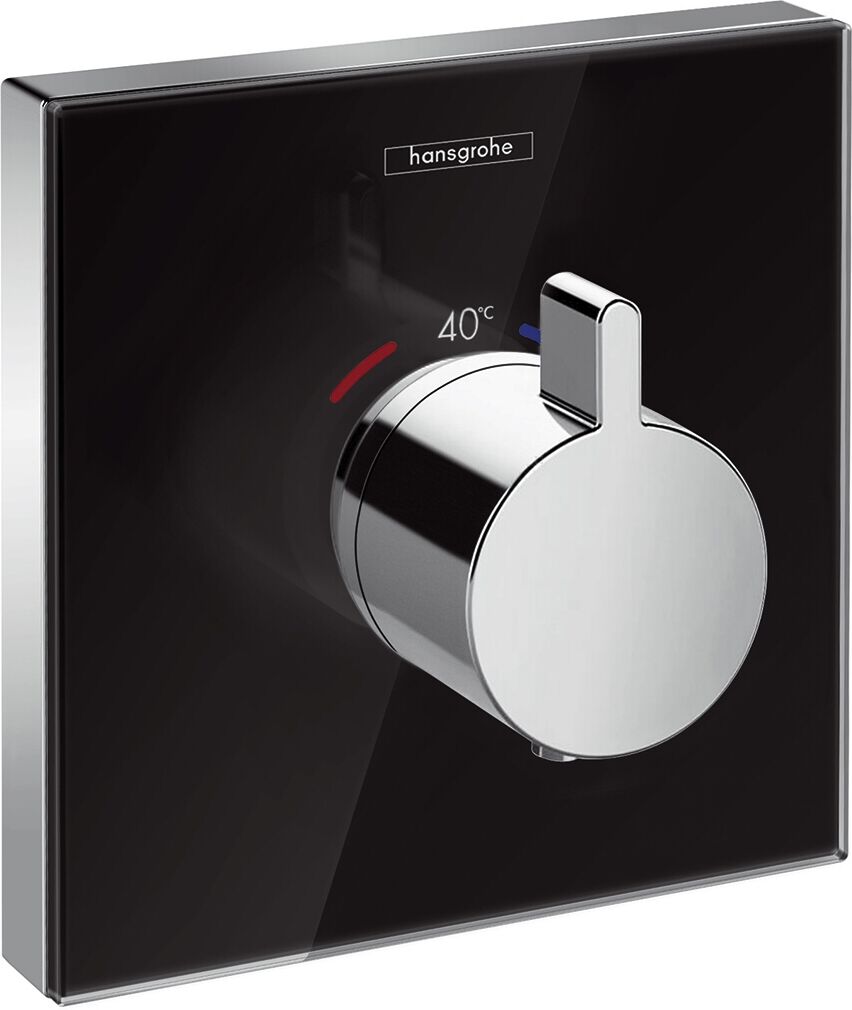 Thermostat en verre hansgrohe 15734600 encastré, verre, chrome noir