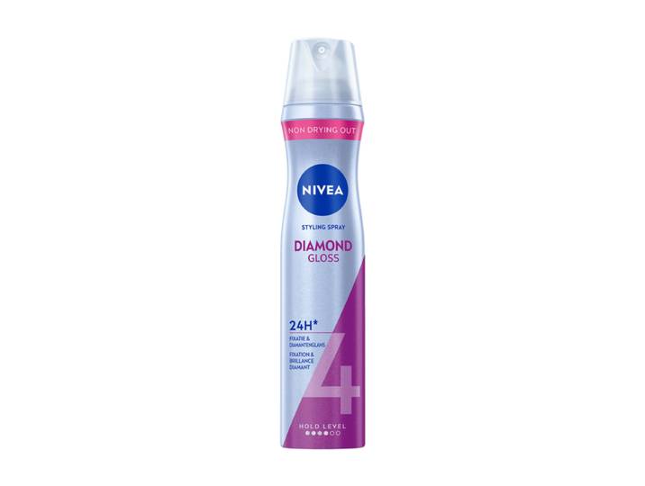 NIVEA Diamond Gloss Care Styling Haarlak - Haarspray- Geeft een Diamantglans tot 24* uur Fixatie 250 ml
