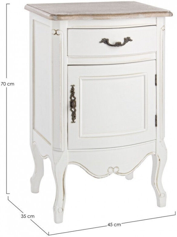 giordanoshop Comodino 1 Anta 1 Cassetto Justine in Legno...