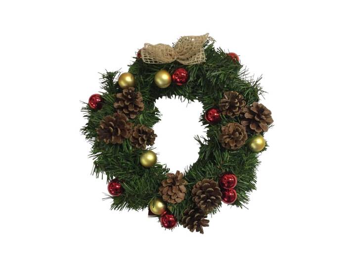 Décoration de noël vert, rouge 35x35 h3 cm