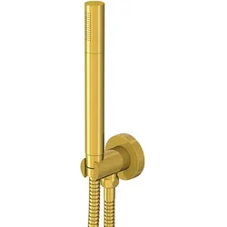 Steinberg Serie 100 Handbrausegarnitur 1001670BG mit Wandanschlussbogen und Brauseschlauch 1500mm, Brushed Gold