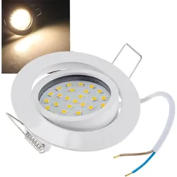 ChiliTec LED-Einbauleuchte "Flat-32dim" warmweiß 80x32mm, 5W, 590lm, weißes Gehäuse