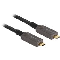 Aktives Optisches USB-C 4K Video + Daten + PD Kabel schwarz, 3 Meter, PD 60 Watt