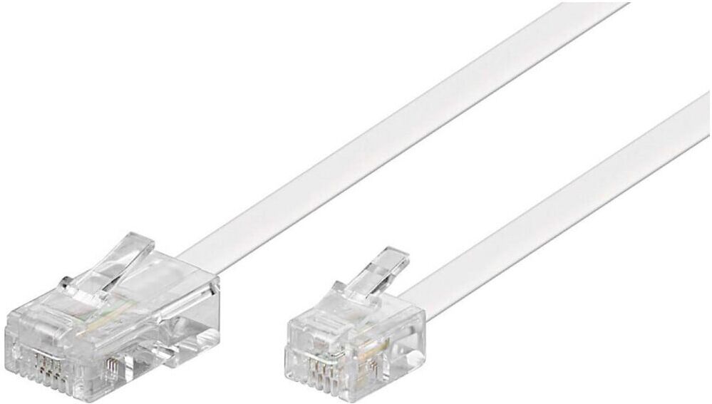 Goobay RJ45-RJ11 Anschlußkabel 3m, ws, St/St 93061)