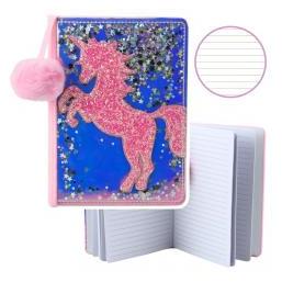 Lean Toys Notizbuch Einhorn Konfetti Holografisch Liniertes Notizbuch A5 80 Blat (A5, Liniert) (LEA21658-uniw)