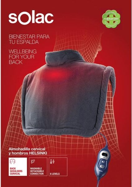 Solac Helsinki Ergonomisk Nakke/skulder Varmepude