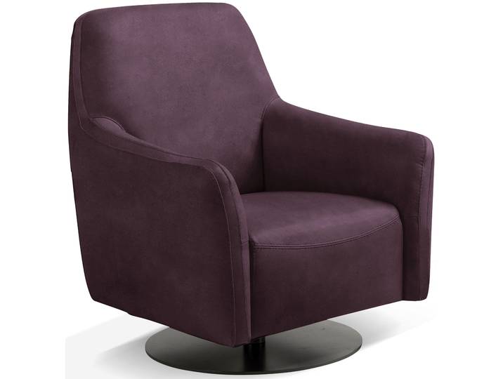Sessel EGOITALIANO Felicity Drehsessel mit Wippfunktion, kompakt und bequem, Loungesessel , lila (plum), B:77cm H:88cm T:85cm, Sessel, Sessel, Solitärsessel drehbar mit Wipp-Funktion