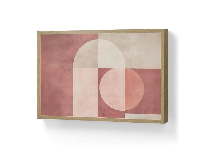 OnlyWow Wandleuchte MIT Akku Figuren - Abstrakt - Rosa 60x40 cm, Altrosa, Rechteckig, LED integrated, 60x40x8 cm, Lampen & Leuchten, Innenbeleuchtung, Wandleuchten