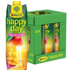 happy day Fruchtsaftgetränk »Orangen-Mangosaft« 6x 1 l