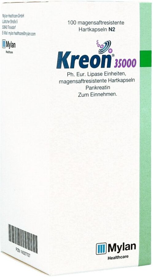 Kreon 35.000 Ph.eur.lipase Einheiten msr.Hartkaps. 100stk