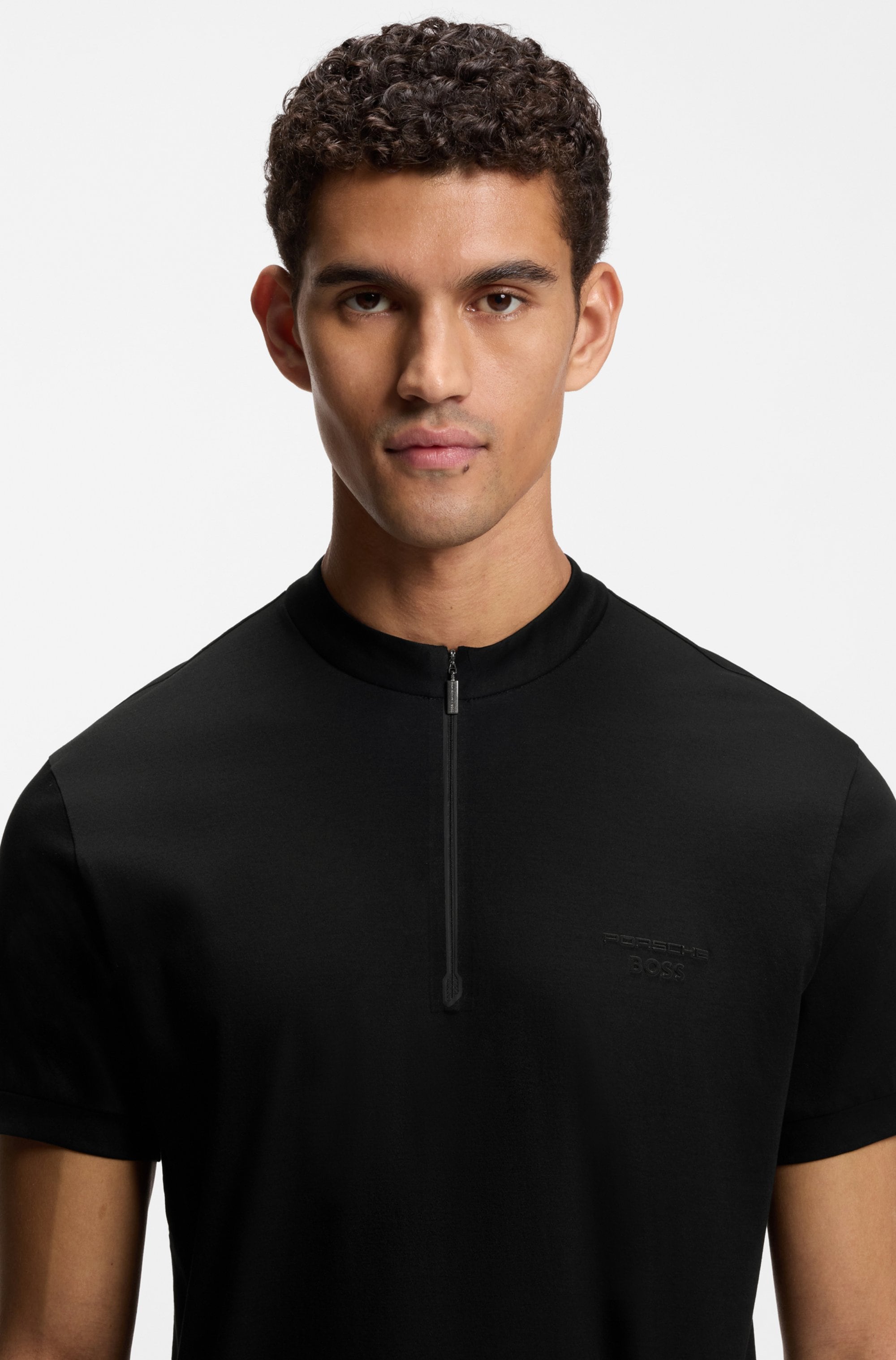 Poloshirt BOSS GREEN "Porsche Spirit 70 Capsule Collection", Herren, Gr. XXL, schwarz (schwarz001), Jersey, Obermaterial: 100% Baumwolle, unifarben, regular fit hüftbedeckend, angesetztes Bündchen, Shirts Poloshirt, Premium Herrenmode Innovative Geruchsko