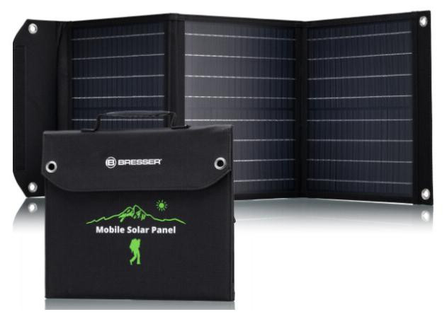 Bresser draagbaar zonnepaneel 40W met USB-aansluiting